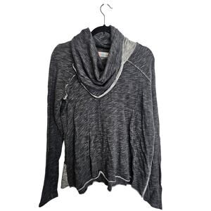 Free People FP Beach Turtleneck Gray Long Sleeve Pullover Shirt Women OS